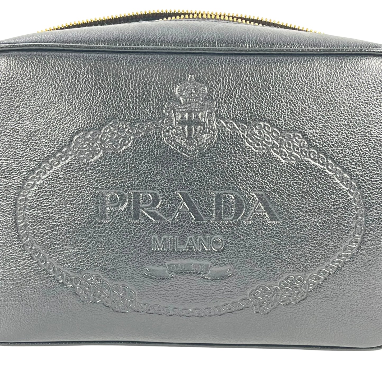 PRADA Saffiano Leather Shoulder Bag - Black 