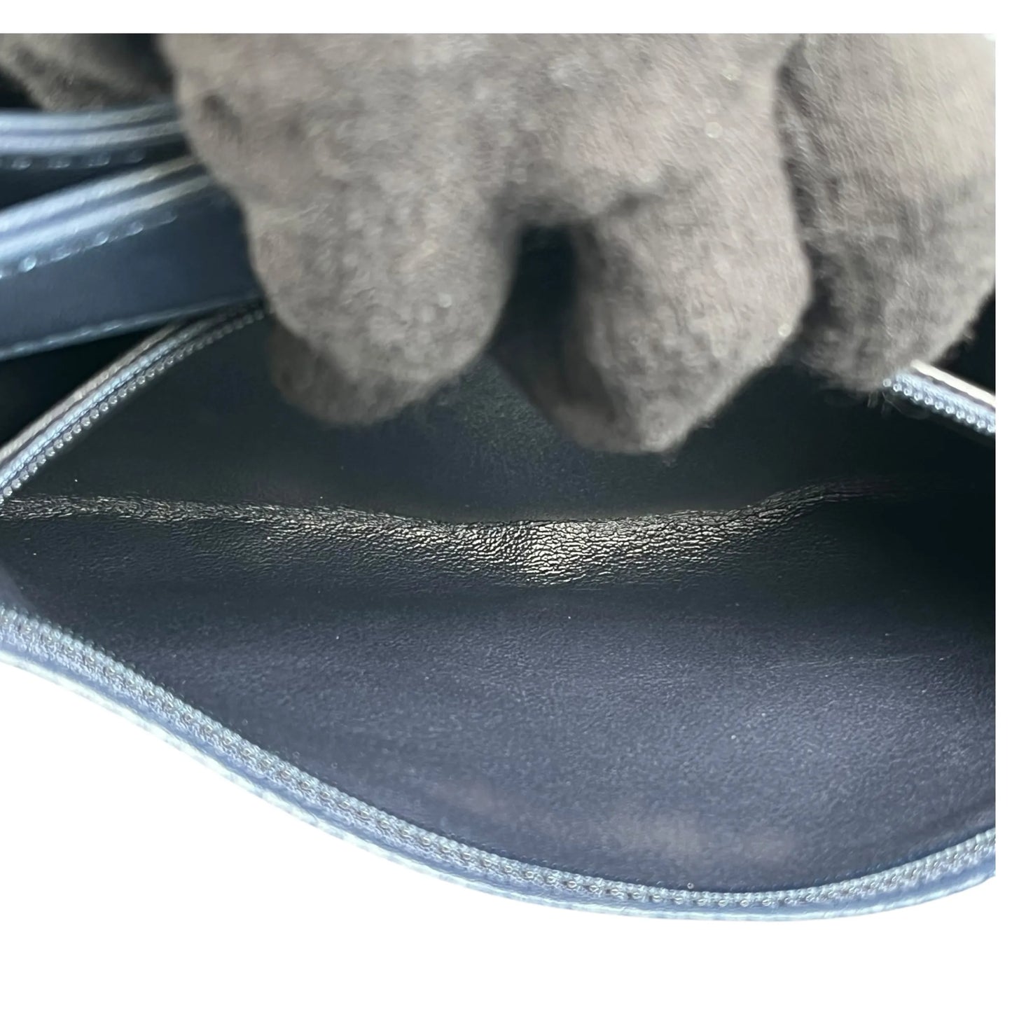 CHANEL Calfskin Matelassé Top Handle Trendy CC Handbag with Chain Shoulder Bag - Navy 