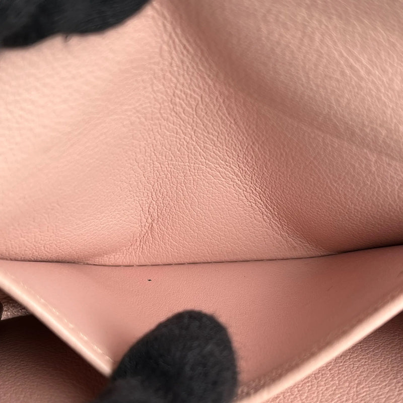Louis Vuitton Monogram Mahina Perforated Bi-fold Compact Wallet - Pink 