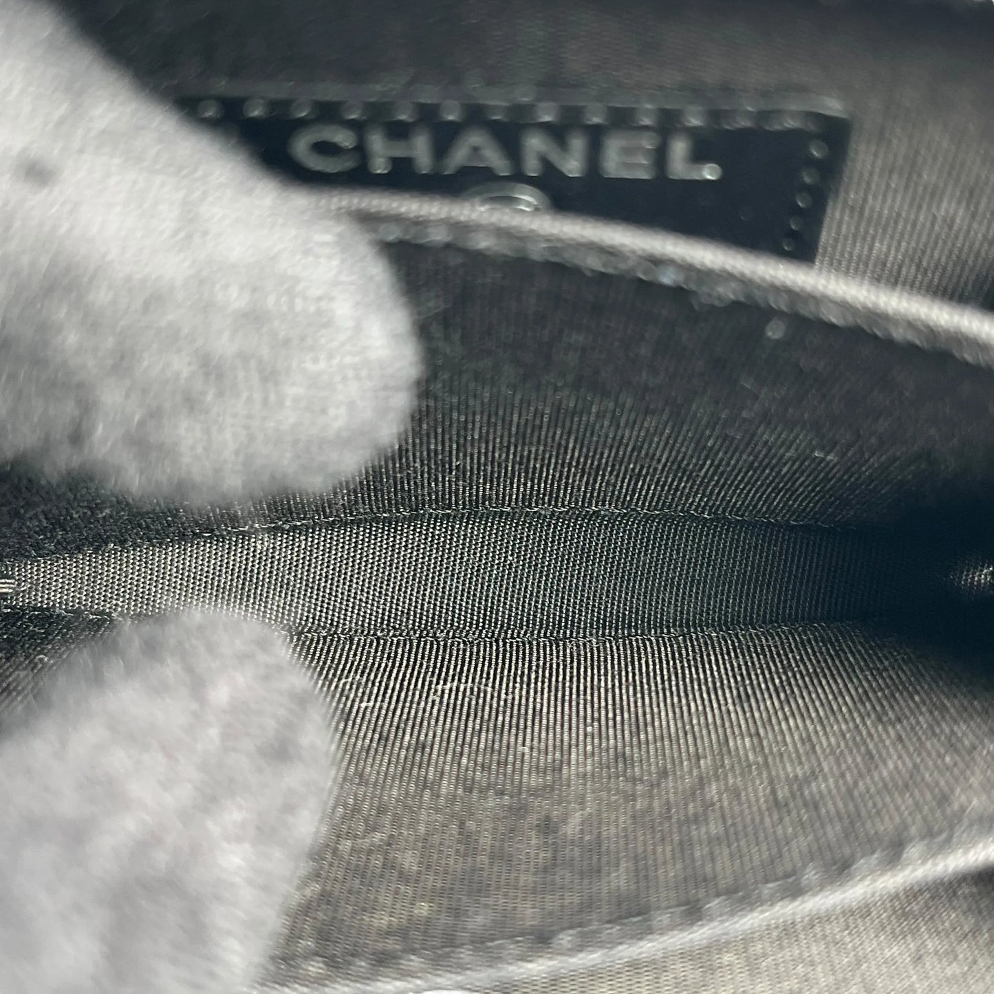 CHANEL CCロゴ キャビアスキン ジッピー カードケース コインケース - ブラック