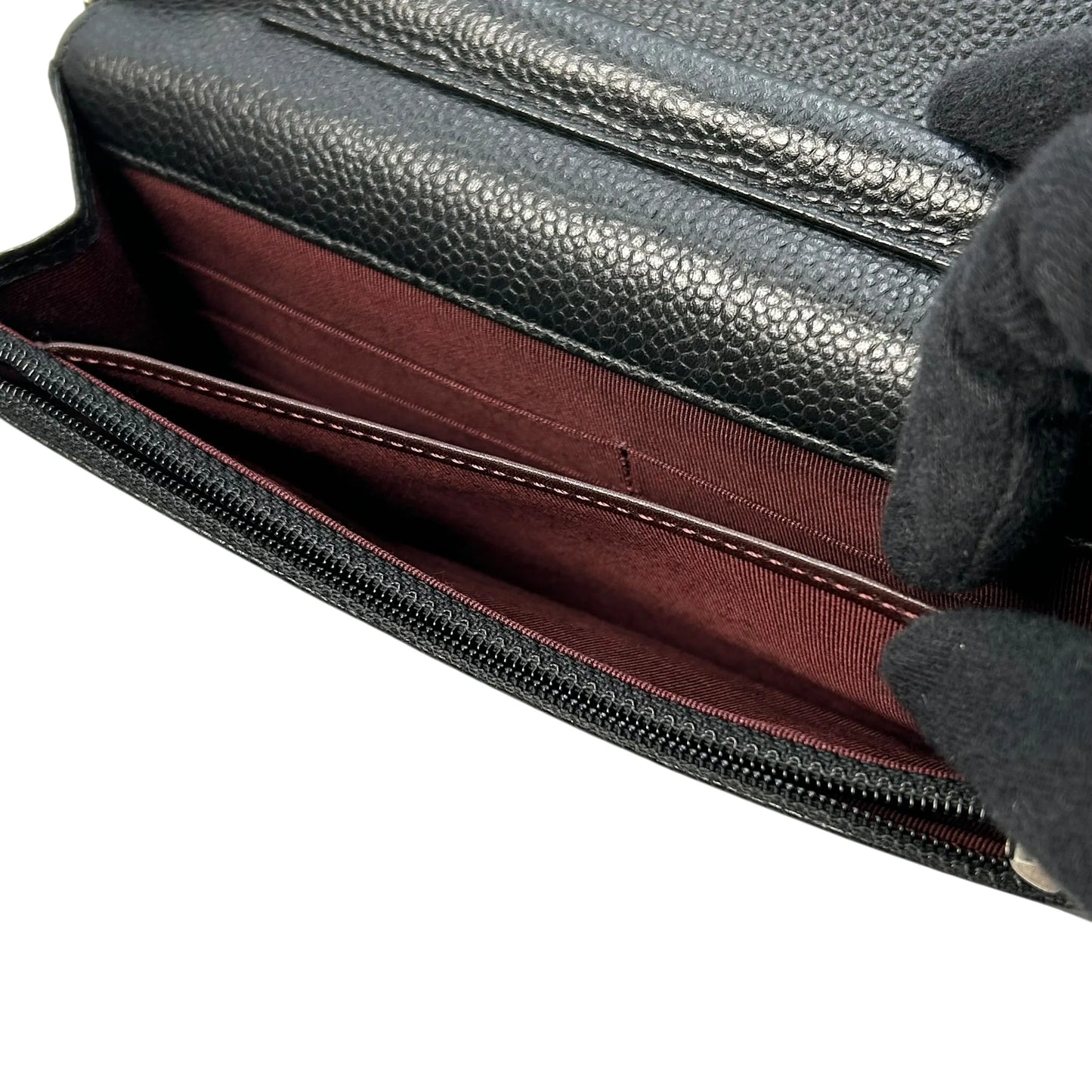 CHANEL マトラッセ キャビアスキン チェーンウォレット - ブラック - 34883