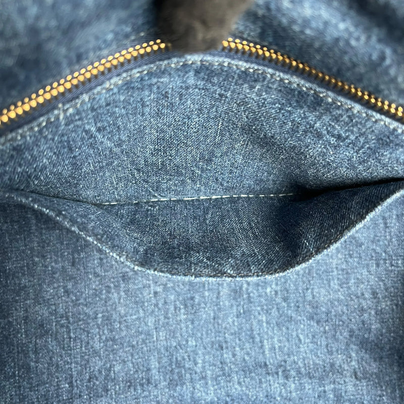 Prada Canapa Denim Tote Bag/Handbag - Blue 