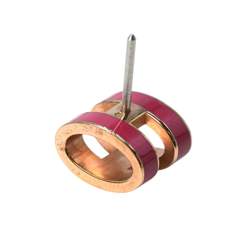 Hermès Mini Pop H Earring - Pink - Metal 