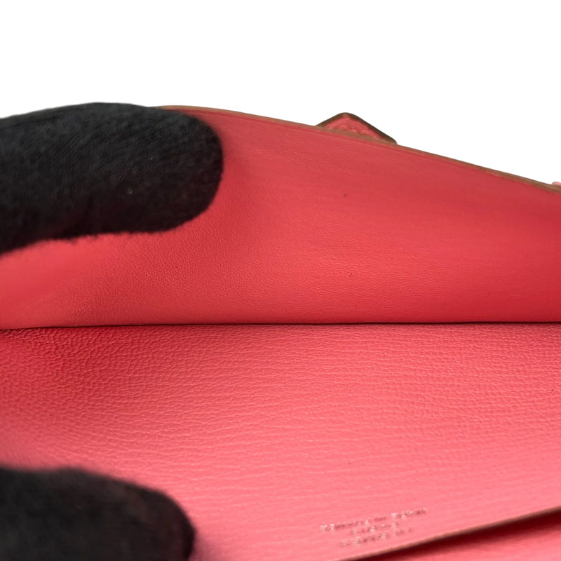 HERMES ベアン スフレ レザー □R刻印(2014年製)  ロングウォレット - ピンク