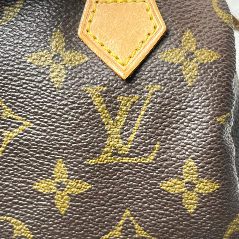LOUIS VUITTON モノグラム ミニ スピーディ ハンドバッグ - ブラウン