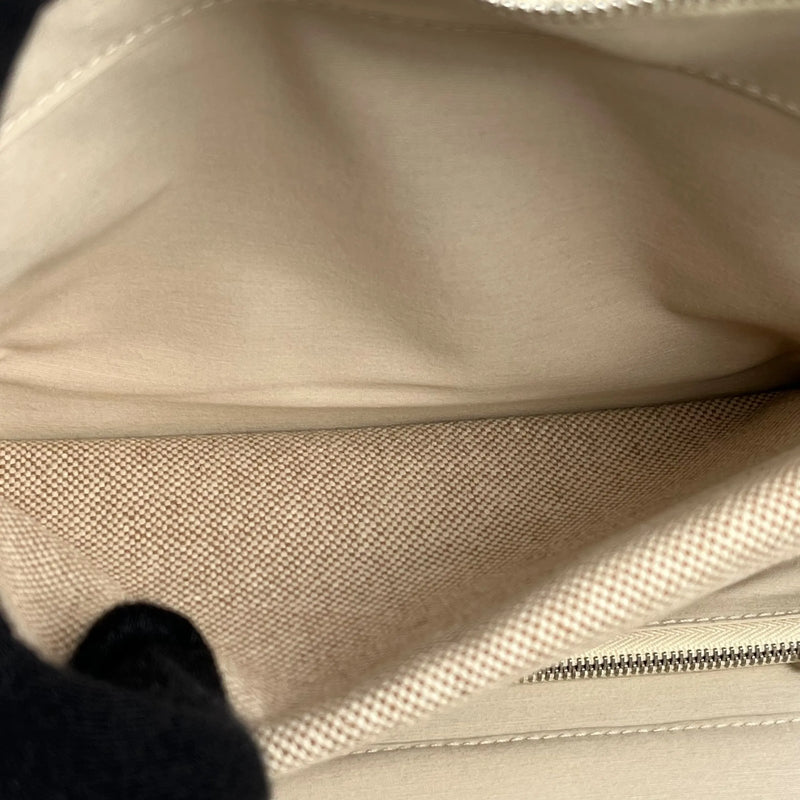 HERMES Air Line Canvas Travel Pouch - Beige 