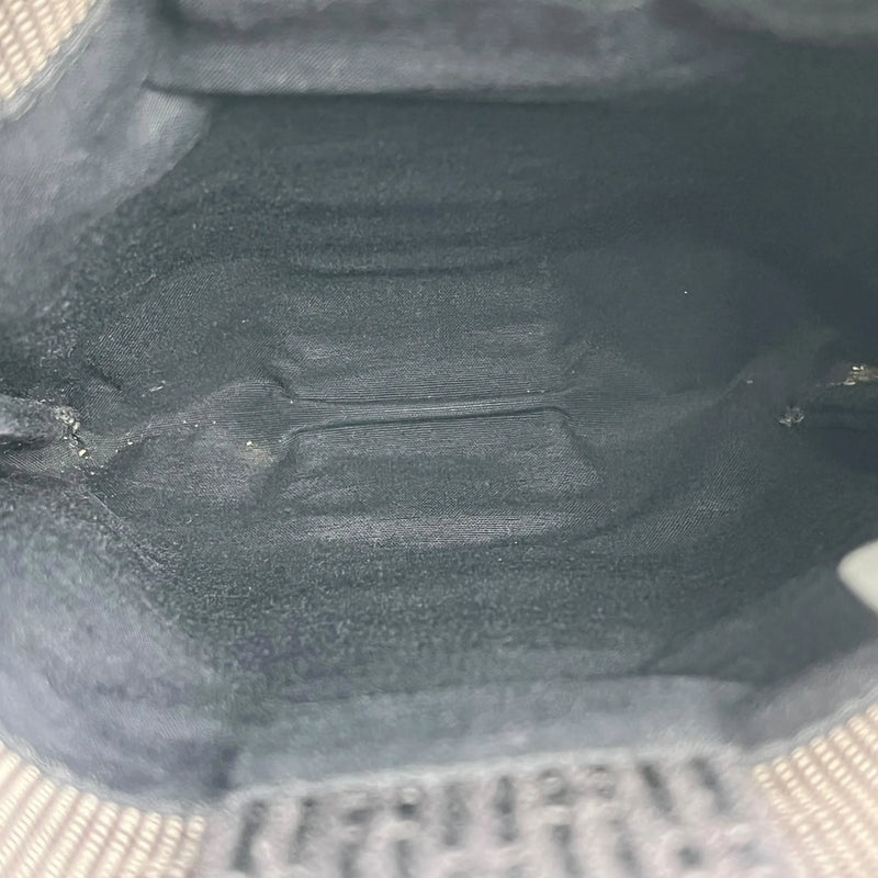 HERMES Air Line Canvas Shoulder Bag - Grey 