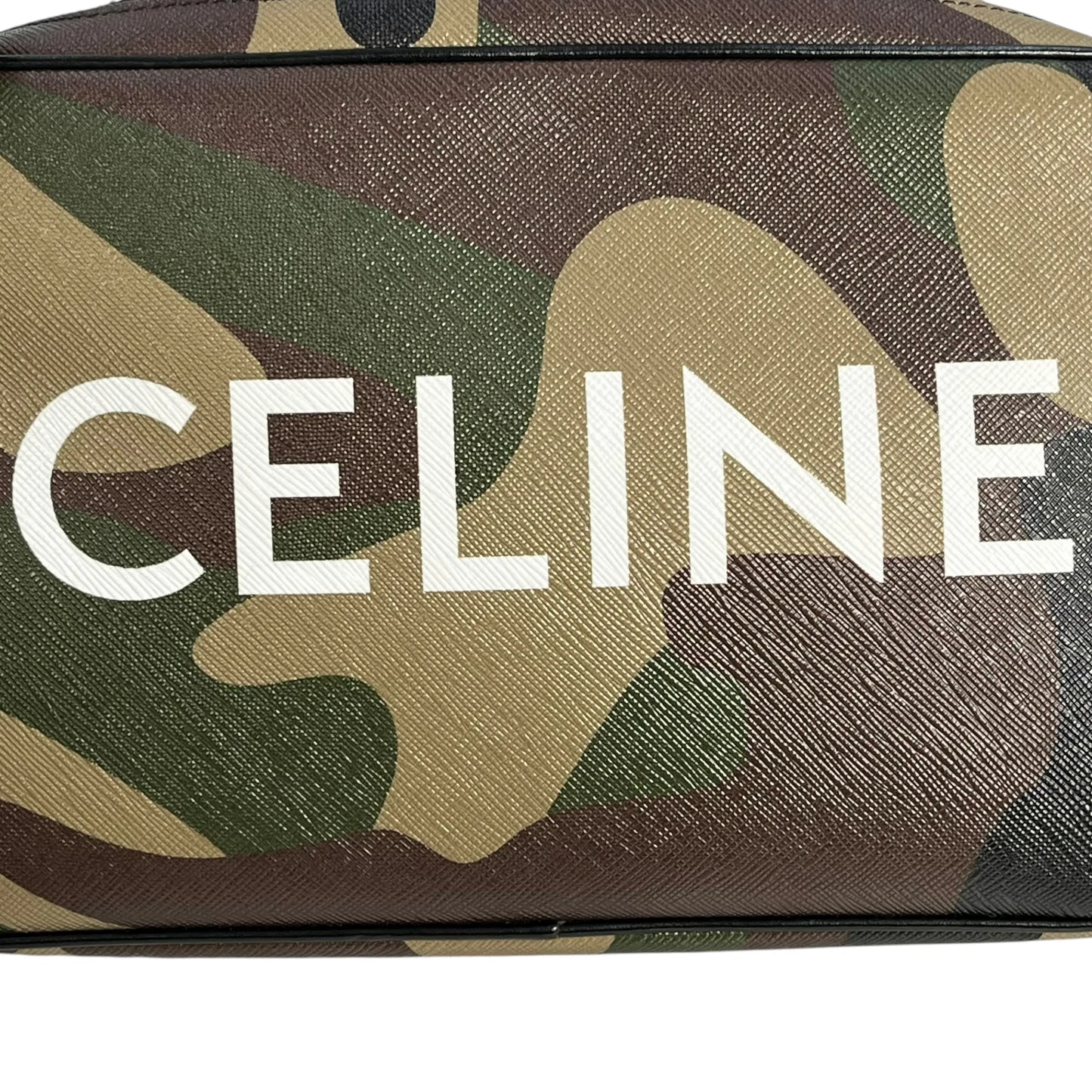 CELINE Camouflage Leather Shoulder Bag - Khaki 