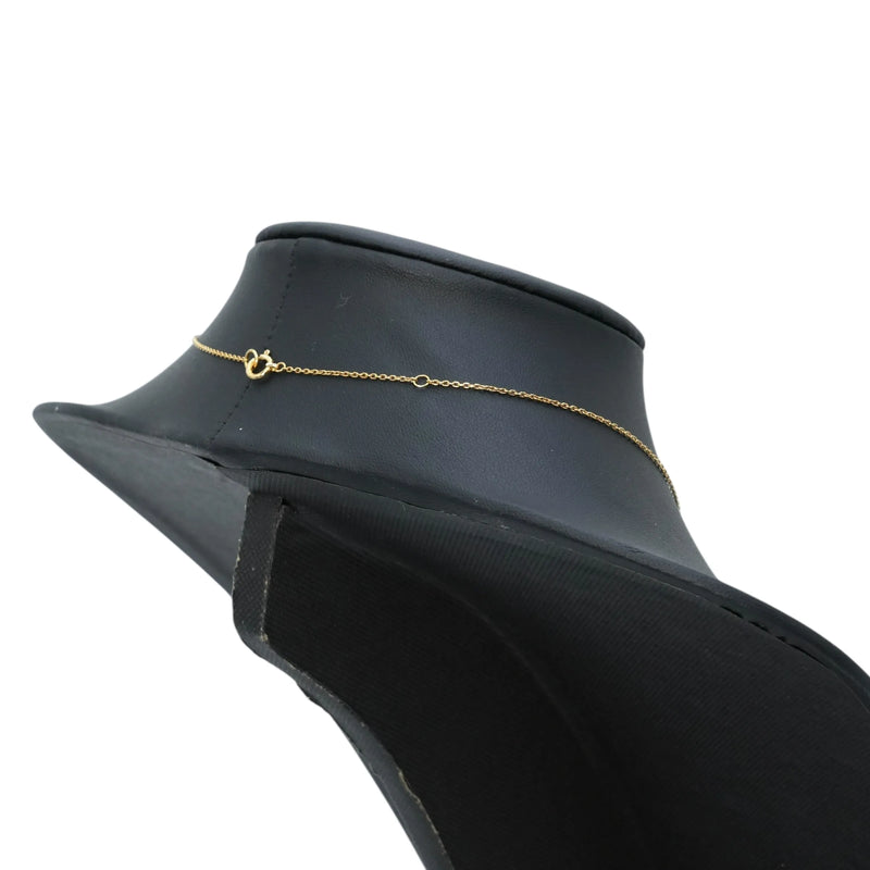 Christian Dior Logo Charm Necklace - 18K Yellow Gold 