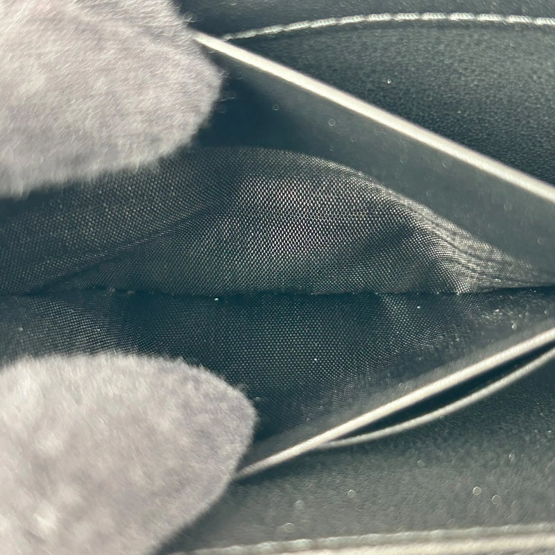 BOTTEGA VENETA Intrecciato Leather Round Zip Long Wallet - Black 