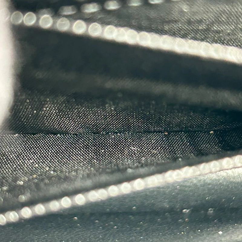 Saint Laurent Cassandra Envelope Calf Leather Chain Wallet - Black 