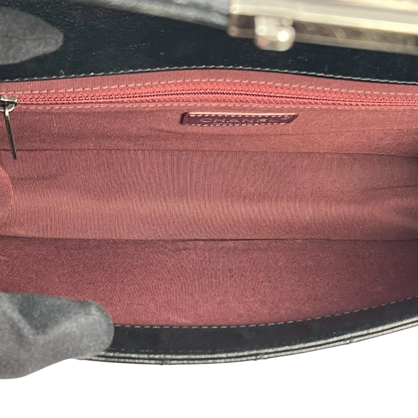 CHANEL CC University Matelasse Goatskin Chain Shoulder Bag - Black 