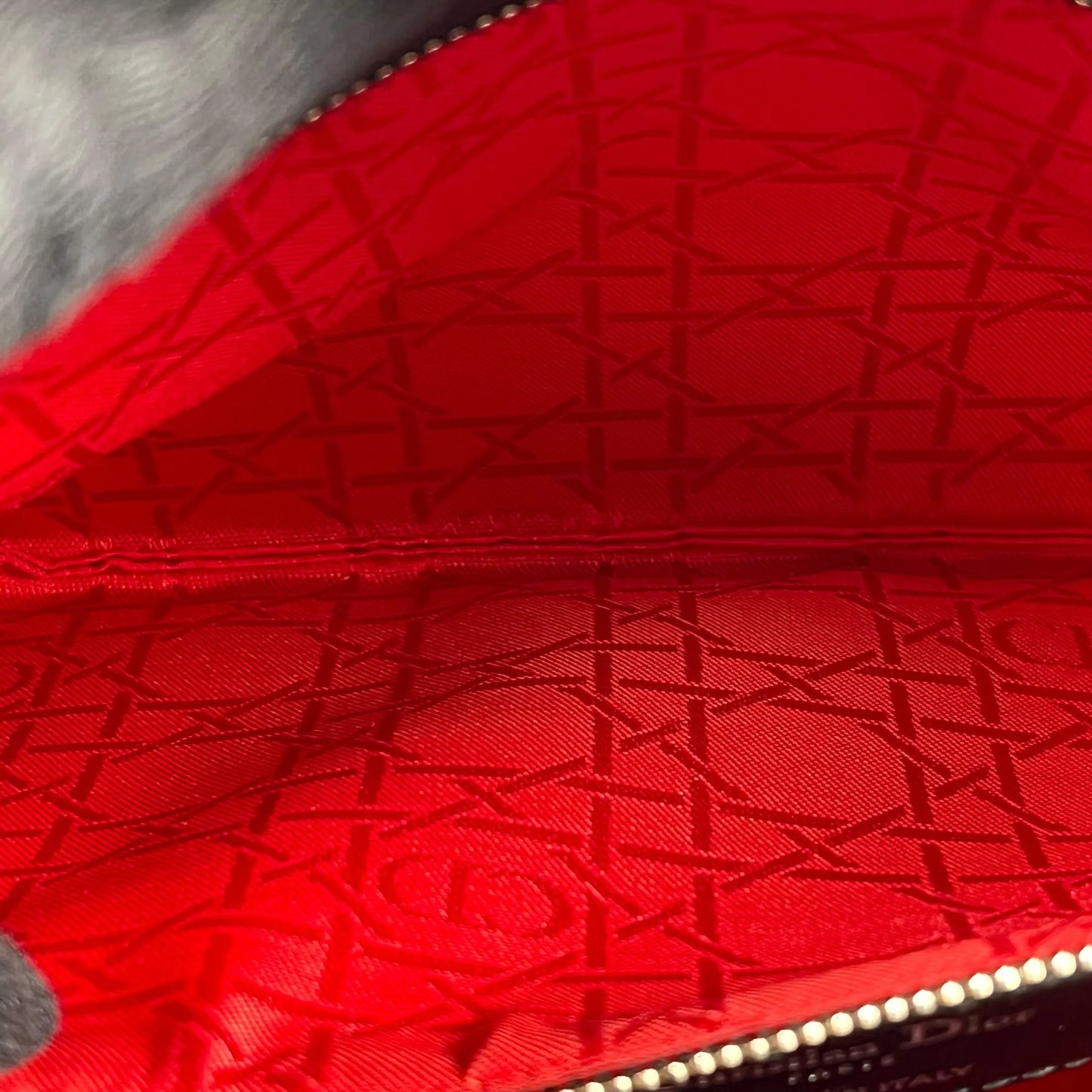 Christian Dior Lady Dior Cannage Lambskin Handbag/Shoulder Bag - Black 