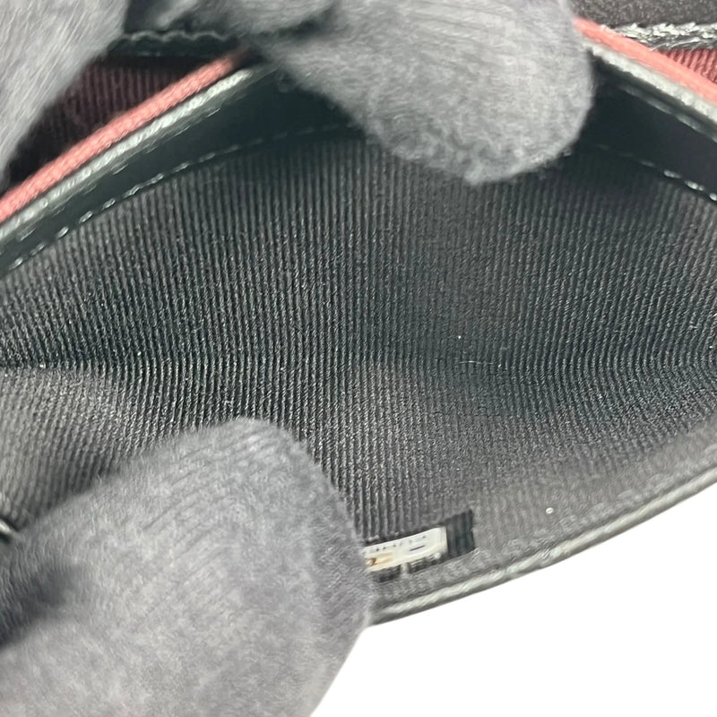 CHANEL Matelasse Lambskin Card Case and Coin Case - Black 