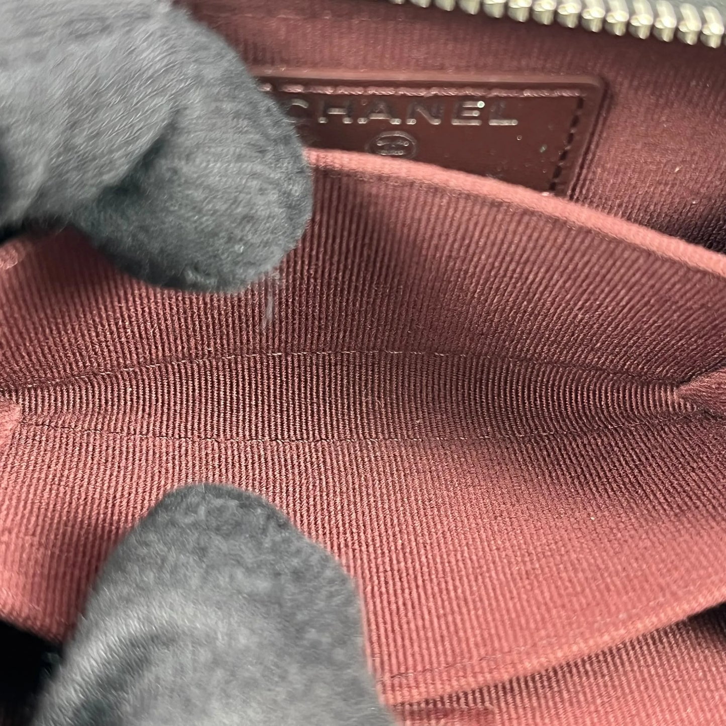 CHANEL マトラッセ キャビアスキン クラシックジップ コインケース - ブラック