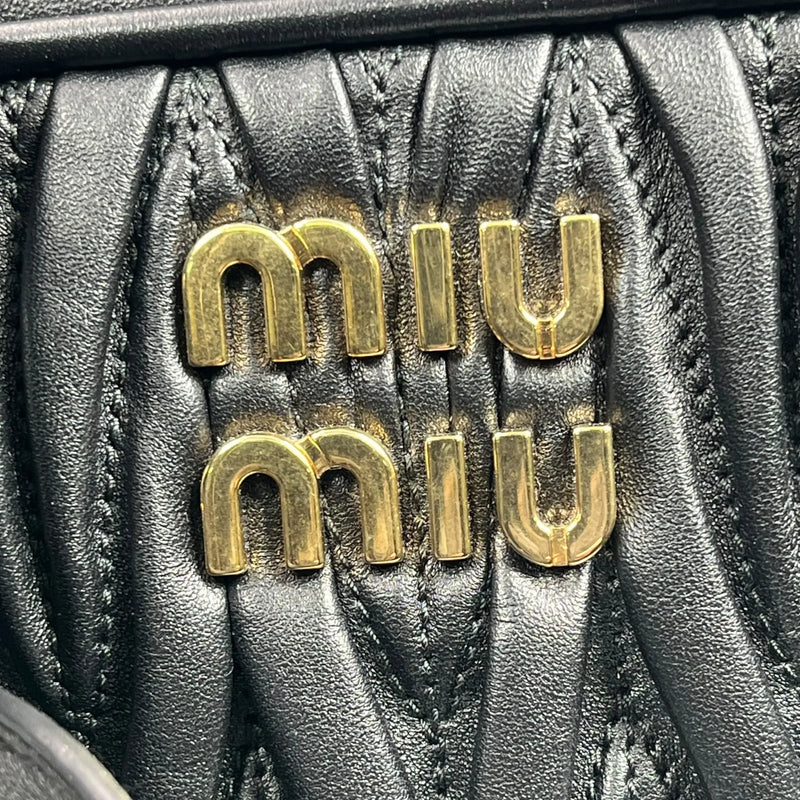 MIUMIU Matelasse Leather Second Bag Handbag - Black