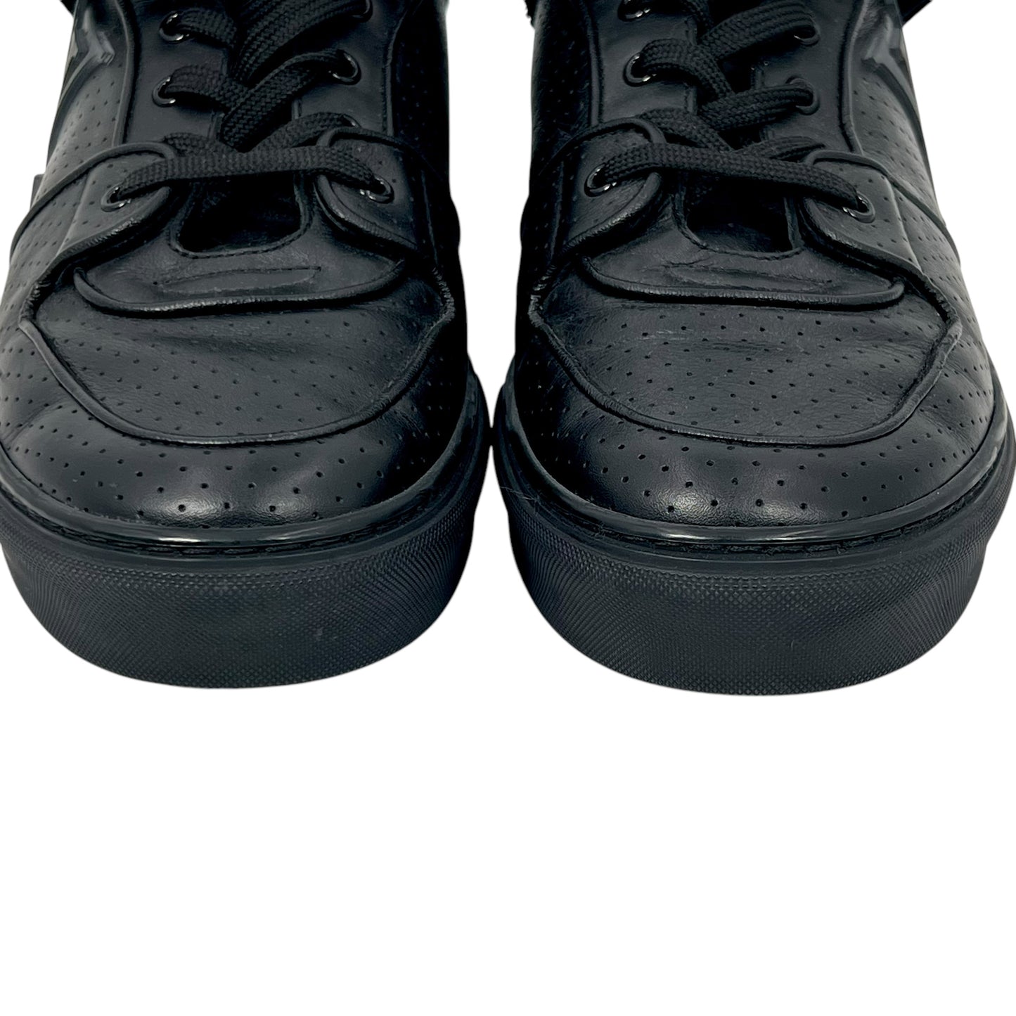 Louis Vuitton Black Leather Sneakers for Men - Black 