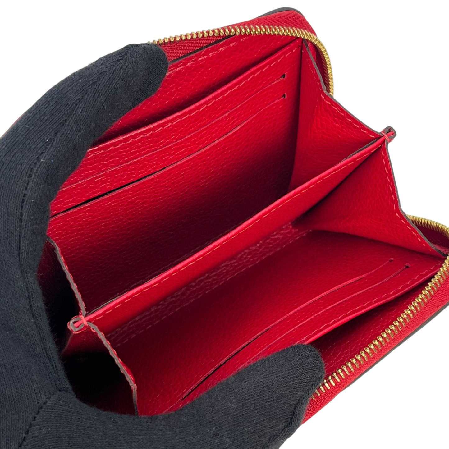 Louis Vuitton Monogram Empreinte Zippy Coin Purse - Red 