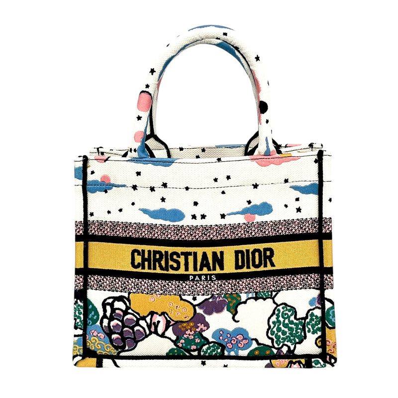 Dior Book Small Tote Bag - White x Multicolor 