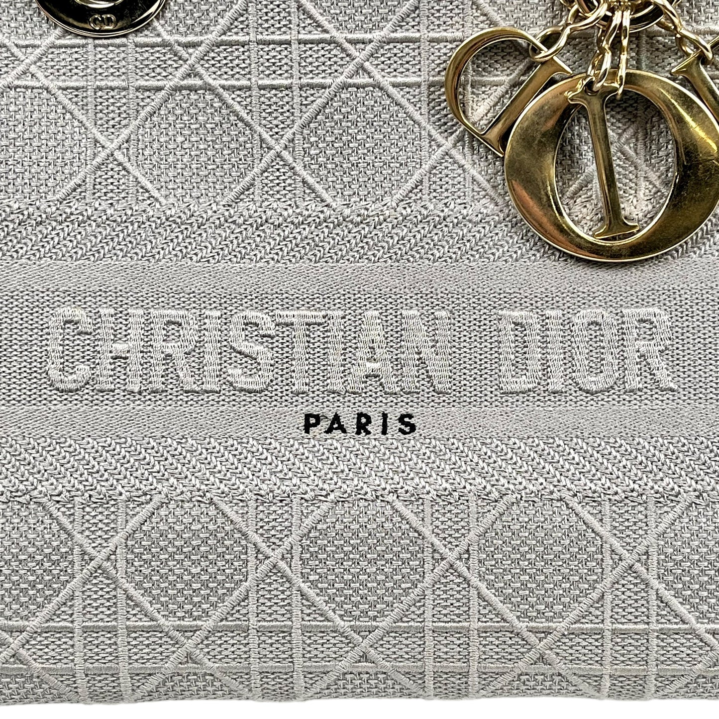 Dior Lady Dee-Lite Handbag/Shoulder Bag - Grey 