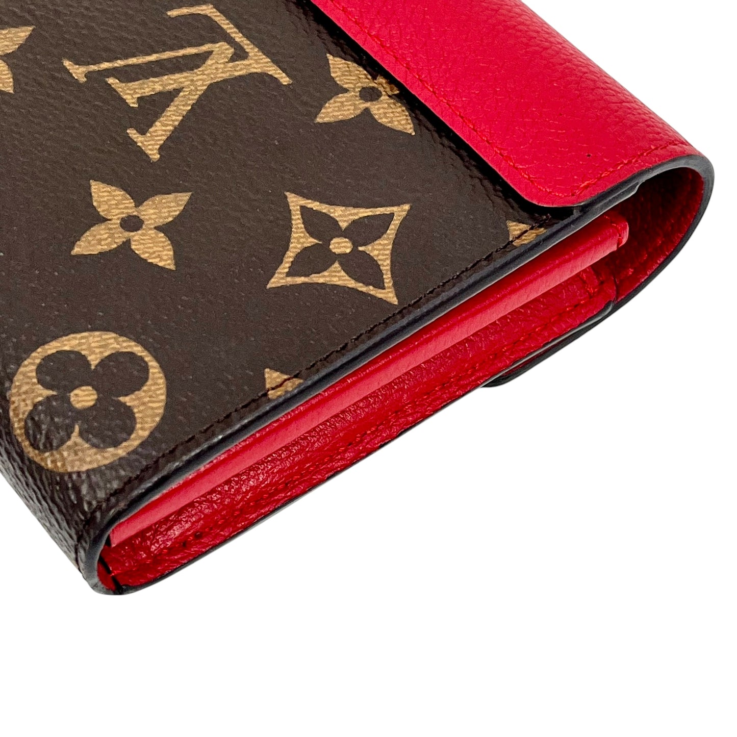 Louis Vuitton Monogram Pallas Portefeuille Long Wallet - Red 