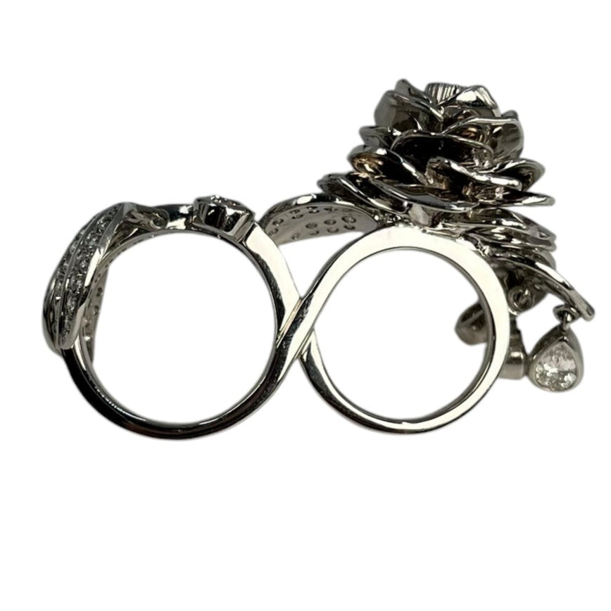 Diamond Platinum 950 Double Ring Jewelry - Pt950 