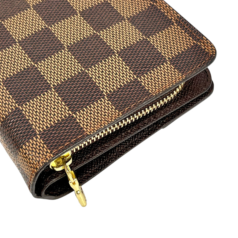 Louis Vuitton Damier Zip Bifold Compact Wallet - Brown 