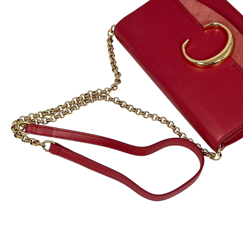 Chloé C チェーン ショルダーバッグ - ピンク × レッド