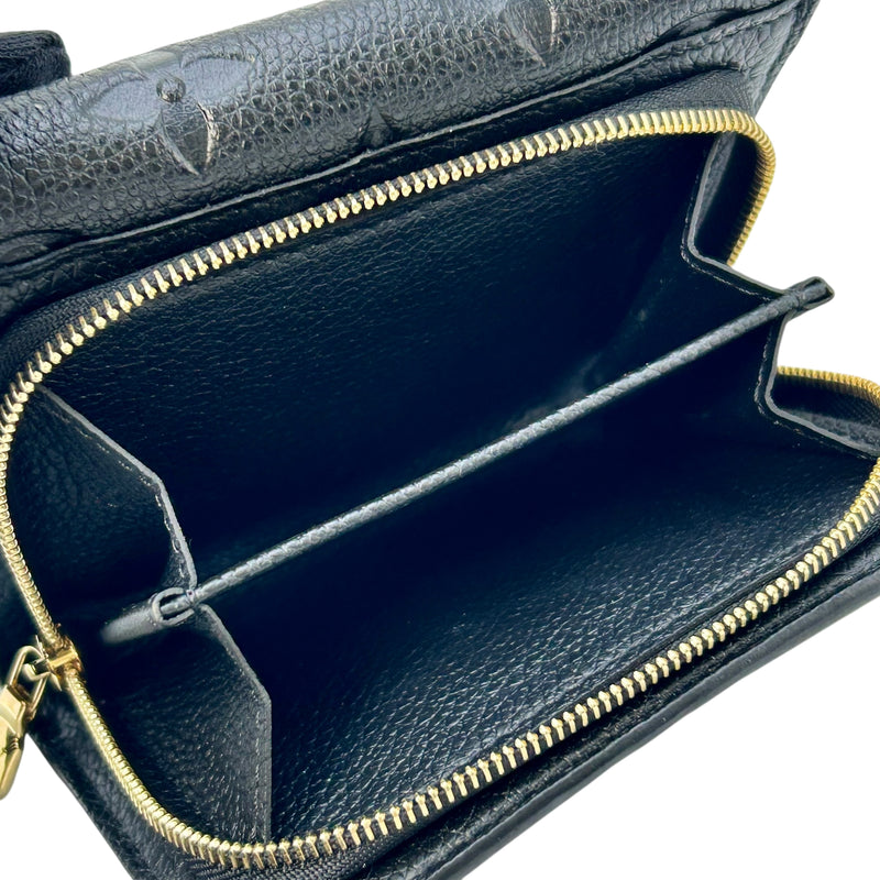 Louis Vuitton Monogram Empreinte Portefeuille Metis Tri-fold Compact Wallet - Noir Black 