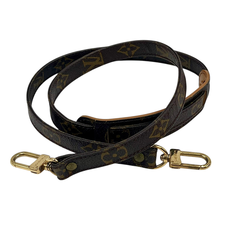 Louis Vuitton Monogram Canvas and Leather Shoulder Strap 101cm - Dark Brown - 32548 