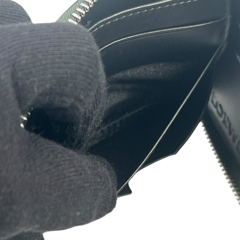 LOEWE Anagram Zippy Bi-fold Compact Wallet - Green 