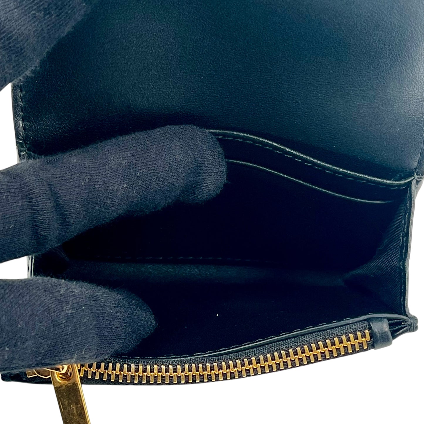 Dior Caro XS Bifold Compact Wallet - Black