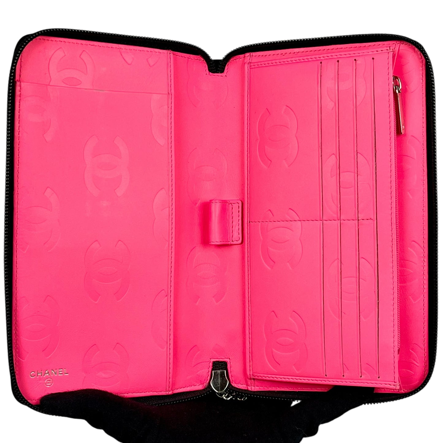 CHANEL Cambon Calfskin Long Wallet - Black 