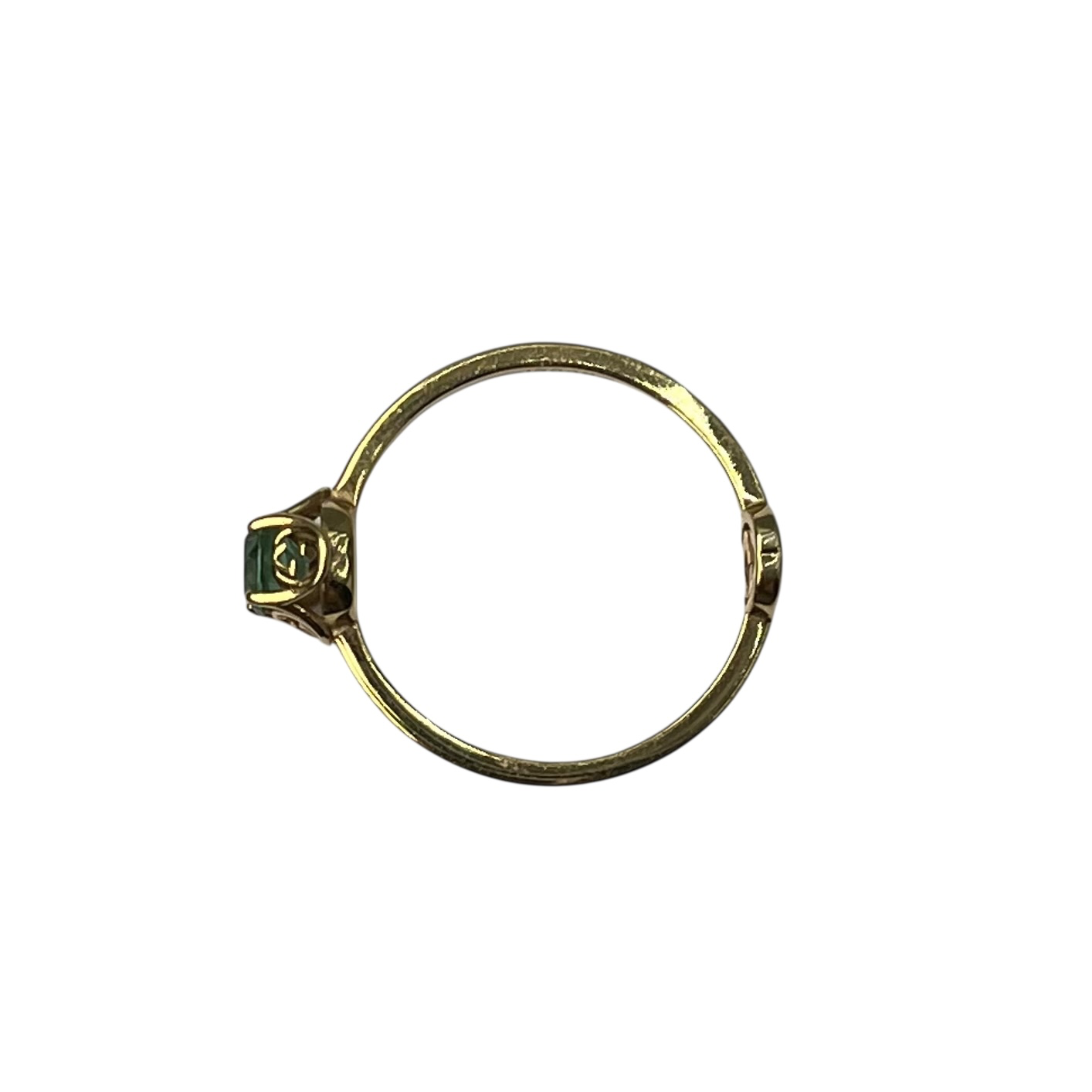 GUCCI Interlocking G Tourmaline Ring Jewelry - 18KYG 