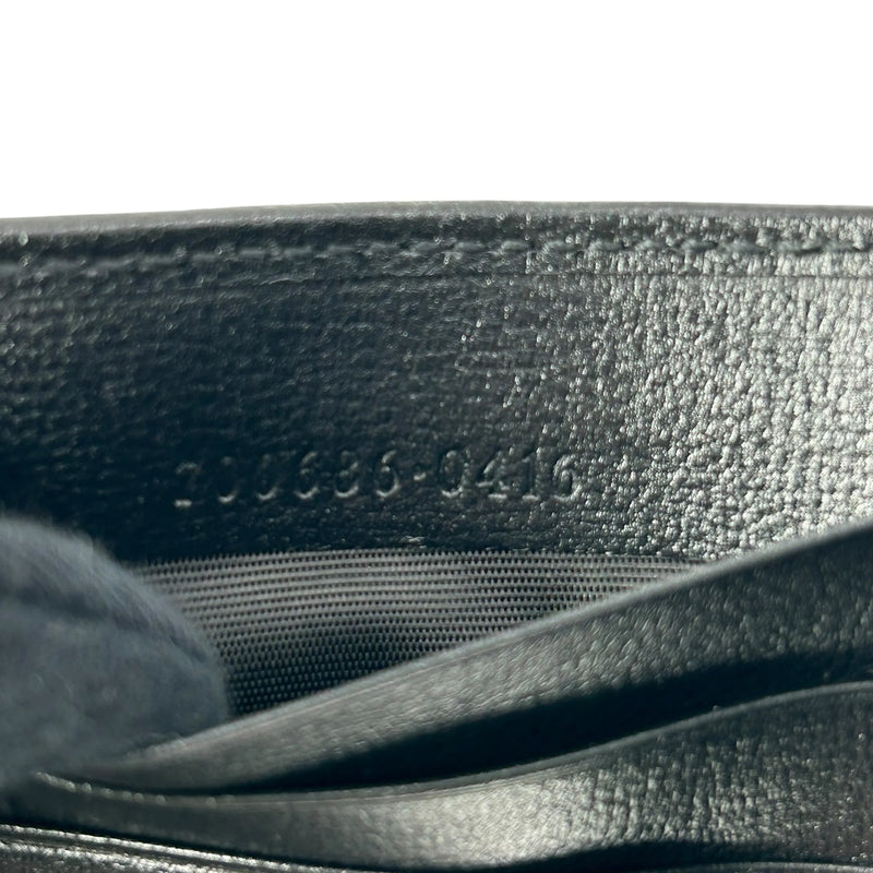 GUCCI Interlocking G GG Supreme Money Clip Compact Wallet - Black 