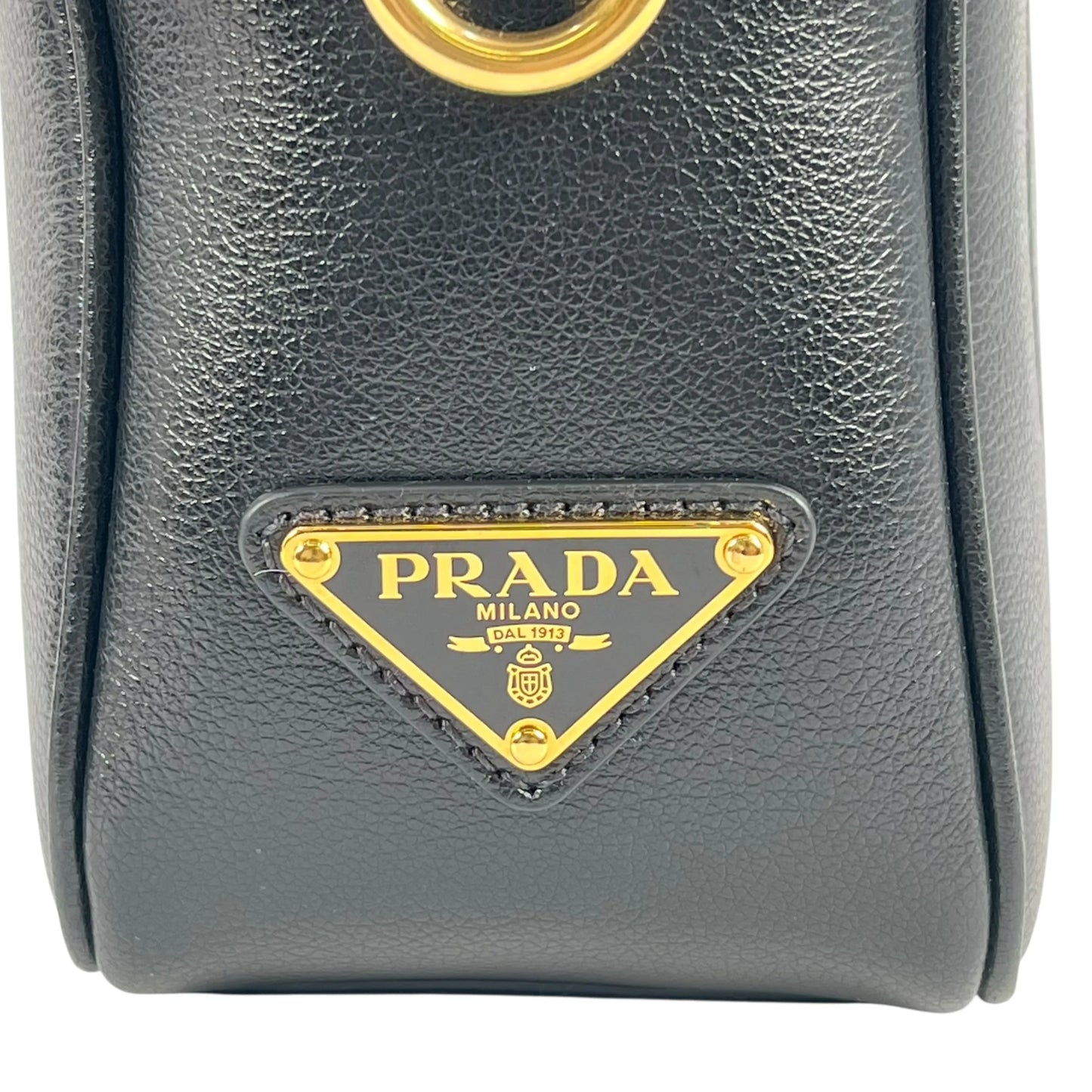 PRADA Saffiano Leather Shoulder Bag - Black 