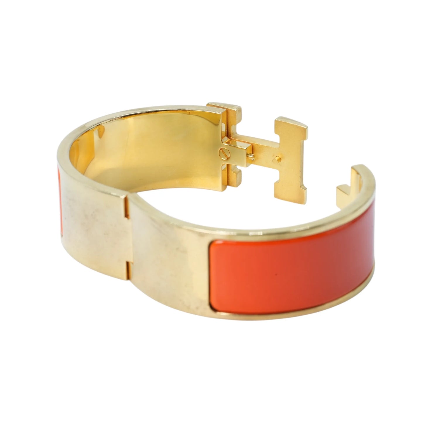 Hermès クリッククラックH エナメル GM ブレスレット アクセサリー - オレンジ