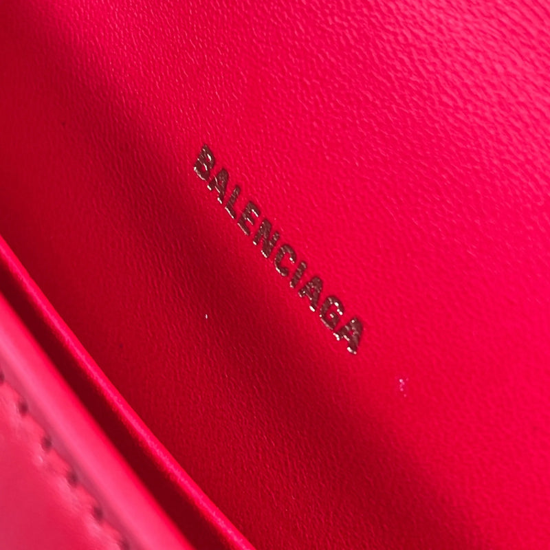 Balenciaga Hourglass Chain Shoulder Bag - Red 