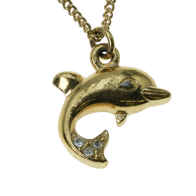 Dior Dolphin Pendant Necklace - Gold Plated 