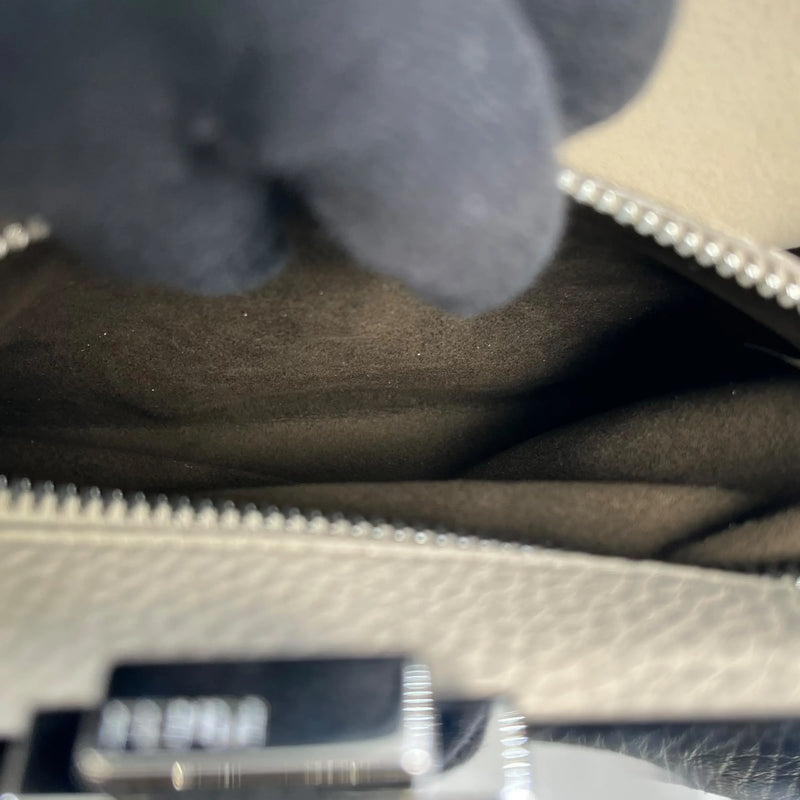 FENDI Peekaboo Leather Handbag/Shoulder Bag - Grey 