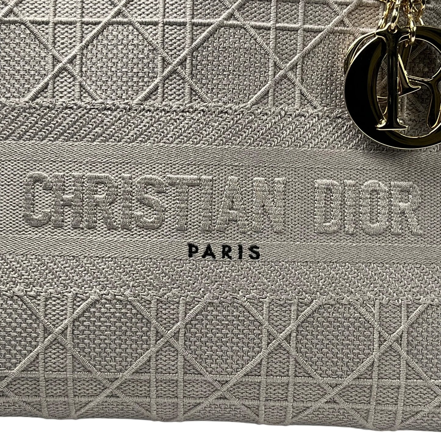 Christian Dior Lady Dior D Lite Hand Bag Shoulder Bag - Gray 