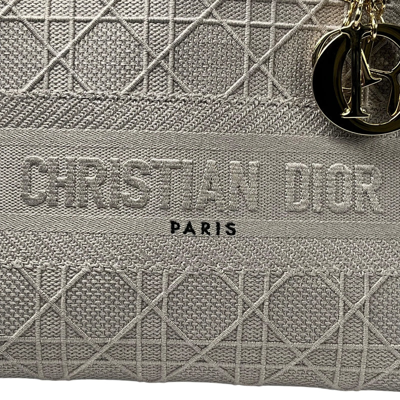 Christian Dior Lady Dior D Lite Hand Bag Shoulder Bag - Gray 