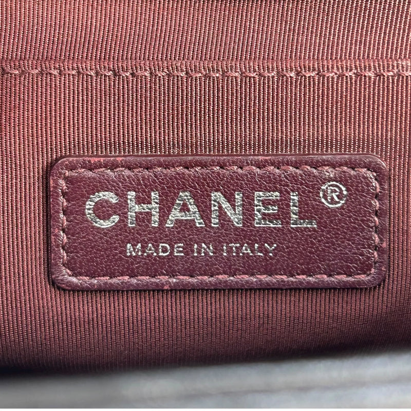 CHANEL Boy Chanel Leather Chain Shoulder Bag - Black 