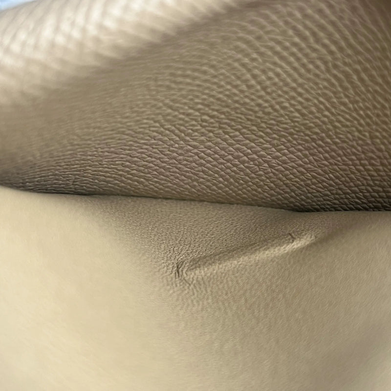 HERMES Bearn Mini Business X Stamp (2016) Card Holder Compact Wallet Bifold Wallet - Beige 