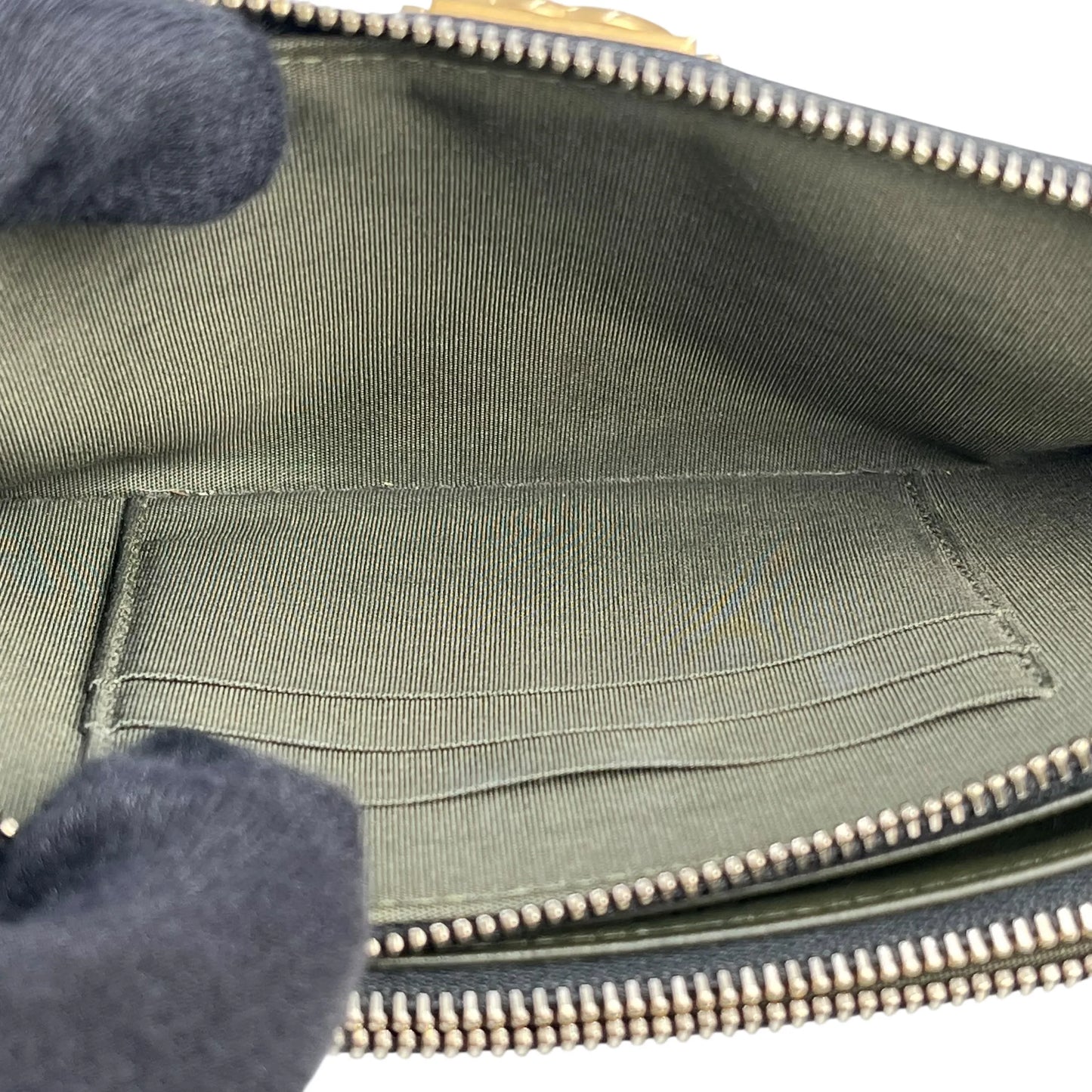 CHANEL Caviarskin Boy Double Zip Around Chain Wallet - Black 