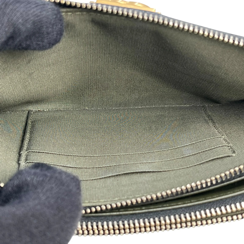 CHANEL Caviarskin Boy Double Zip Around Chain Wallet - Black 