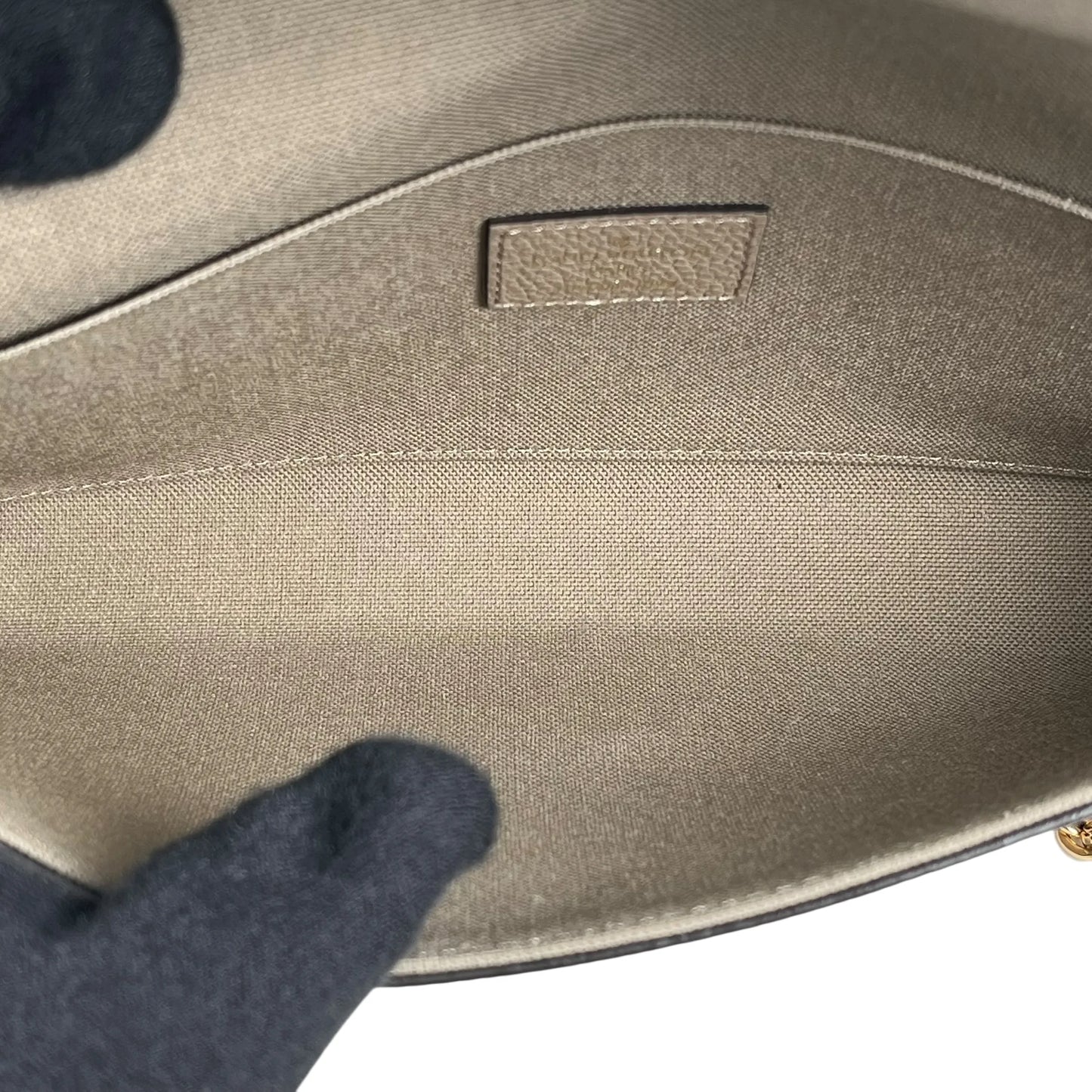 LOUIS VUITTON Pochette Felicie Monogram Empreinte Chain Wallet - Beige 