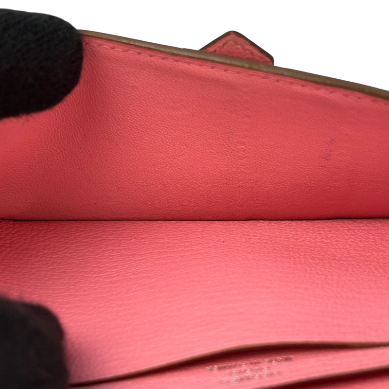 HERMES ベアン スフレ レザー □R刻印(2014年製)  ロングウォレット - ピンク