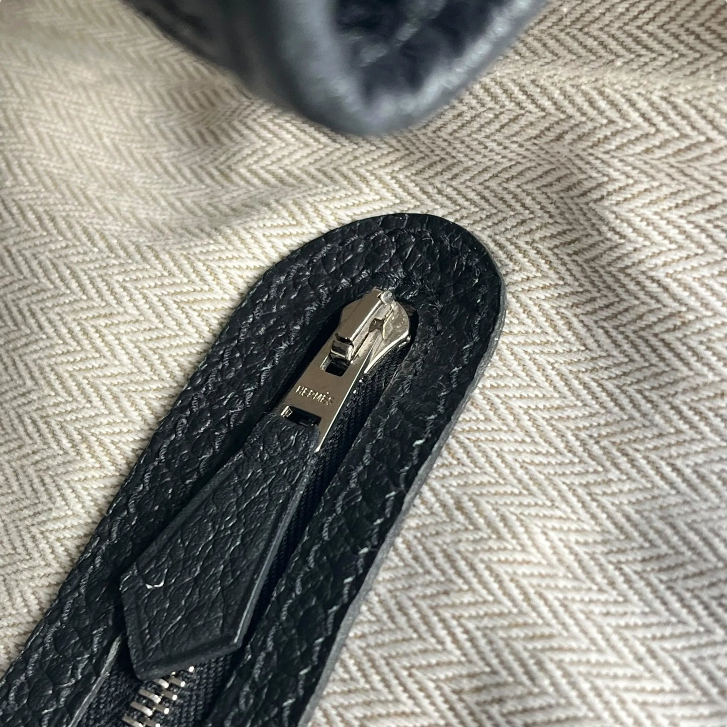 HERMES Garden Party PM Negonda X Stamped Tote Bag - Black 