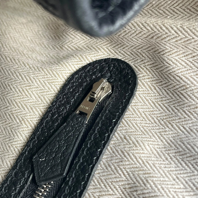 HERMES Garden Party PM Negonda X Stamped Tote Bag - Black 